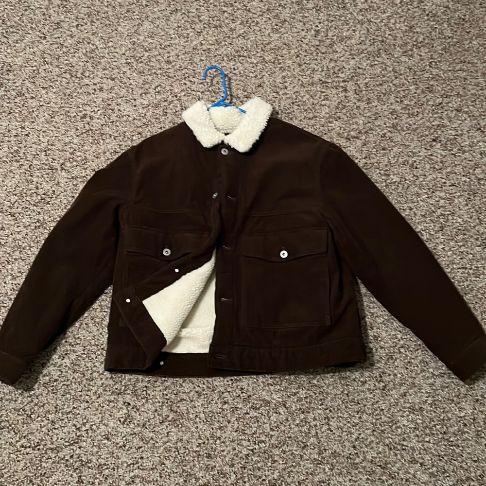 Sherpa lined corduroy jacket